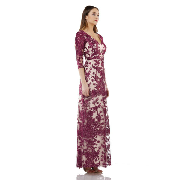 JS Collections Embroidered Lace Gown - Image 3